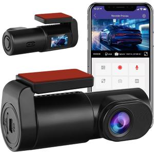 NICEWIN Dash Cam Front - 32GB SD Card Mini WiFi Dash Cam for Cars 1080P 140 Wide-Angle Super Night Vision|Loop Recording|App Control