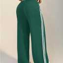 SHENHE Women's Wide Leg Loose Sweatpants Low Rise Y2k Drawstring Workout Sports Pants (Green, S)