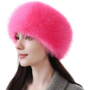 Dikoaina Womens Faux Fur Headband Winter Earwarmer Earmuff Ski