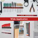 6-Piece Magnetic Socket Organizer Set with Magnetic Wrench and Screwdriver Holder, 1/2", 3/8", 1/4" Drive Tool Storage, 36-Slot for Screwdrivers and Wrenches (Tools Not Included) (Red)