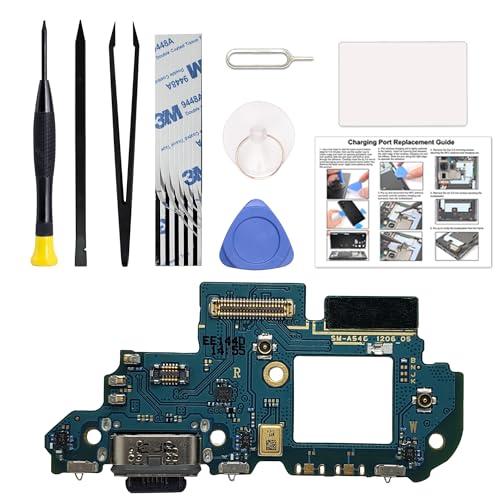 Charging Port Replacement Kit Compatible with Galaxy A54 5G US Version, SM-A546V, SM-A546U, SM-A546U1 Dock Board USB-C Connector, with Instruction Manual, Toolkit