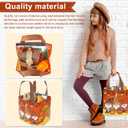 Fall Non-Woven Tote Bags Waterproof Pumpkin Turkey Gnome Party Bags with Handles Reusable Gift Bag Grocery Goodie Shopping Bag Treat Favor Bag for Autumn Thanksgiving Party Supplies, 16 Pack