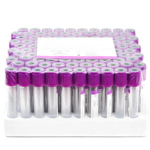 Vacutainer Blood Collection Tubes 3ml EDTA K Vacuum Collecting Lab Tube for Lab Test Tubes Pet Animals Veterinary 100 Pcs Wrap Packaging