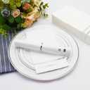 100 Pcs White and Silver Napkins - Silver Paper Napkins Disposable - Premium Quality Silver Dinner Napkins for Bathroom Kitchen Wedding Birthday Anniversary Party
