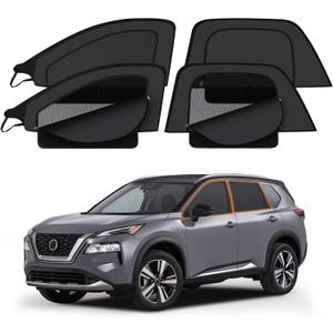 XCBYT 2021-2023 Rogue Car Window Shades | Dual Purpose Car Window Covers with Breathable Mesh | Insulate Heat 99% Sun UV Blackout | Keeps Cool Privacy Curtains for Breastfeeding, Napping, Camping