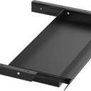 Large Under Desk Mounted Sliding Drawer with Pencil Tray and 60 Degree Tilt Panel to Pull Out, 26'' Long & 13'' deep Large Storage Organizer for Sit Stand Workstation