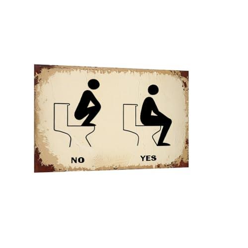 Funny Metal Sign Vintage Tin Decor "Yes No" Bathroom Bar Outdoor Humor Sign 12x8in, Pack 3 Funny Metal Sign Vintage Tin Decor "Yes No" Bathroom Bar Outdoor Humor Sign 12x8in, Pack 3