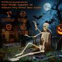 breesky Life Size Skeleton for Halloween: 4.43ft Realistic Human Anatomy Full Body Skeleton Model with 360° Posable Movable Arms - Skeletons for Outdoor Yard Haunted House Atmosphere Decoration