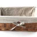 Kingwillow, Storage basket, Natural wicker Storage Bins Rectangular Basket,Arts and Crafts.
