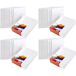 Artlicious Canvases for Painting - Pack of 48, 8 x 10 Inch Blank White Canvas Boards - 100% Cotton Art Panels for Oil, Acrylic & Watercolor Paint (8"x10")