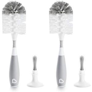 Munchkin® Bristle™ Bottle Brush, Grey, 2 Pack Munchkin® Bristle™ Bottle Brush, Grey, 2 Pack