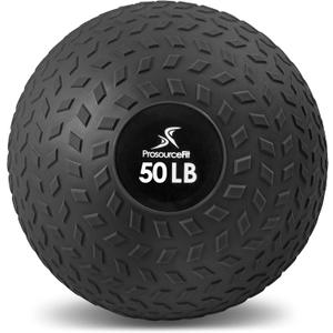 ProsourceFit Slam Medicine Balls 50lbs Smooth and Tread Textured Grip Dead Weight Balls for Strength and Conditioning Exercises, Cardio and Core Workouts
