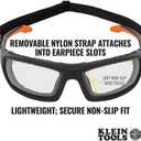 Klein Tools 60470 Safety Glasses, ANSI Z87.1+ Pro Full Frame Gasket Safety Glasses, Clear Lenses, UV Protection, Anti-Fog, Scratch Resistant