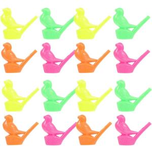 Lurrose Bird Water Whistle 16Pcs Set Lightweight Plastic Musical Instruments Party Whistles Water Bird Call Toys for Kids Birthday Christmas