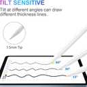 Stylus Pen for iPad 2018-2024 with Palm Rejection, Active Pencil for iPad 10th/9th/8th/7th/6th Generation, for iPad Pro 11/12.9 inch, for iPad Air 5th/4th/3th Gen, for iPad Mini 6th/5th Gen (White)