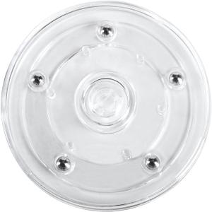 RUIAN 4Pcs Lazy Susan Turntable 4-Inch Acrylic Turntable Heavy Duty Organizer Bearings Hardware for Kitchen Spice Rack Table Cake (Clear)
