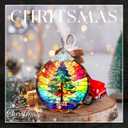 2 x Christmas Tree Ornaments, Stained Glass Effection, 4 Inch Acrylic Ornament, White Elephant Gifts, Holiday Decor, Christmas Ornament 2025, Tree Ornaments, New Year Decorations