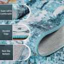 AROGAN 8x10 Rug Washable Area Rugs for Living Room, Modern Abstract Large Area Rug Non Slip Carpet, Low Pile Indoor Floor Soft Rug for Bedroom Dining Room Office Kids Playroom Decor, Mottled Blue (810 Feet)