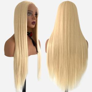 Blonde Wig Synthetic Lace Front Wig Glueless 13x4 HD Lace Front Wigs Pre Plucked 613 Long Straight Ready to Wear Wigs for Black Women 26 Inch