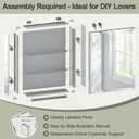 20x26 Inch Beveled Aluminum Medicine Cabinet with Mirror, Assembly Needed, Recessed/Wall Mount, 2 Adjustable Tempered Glass Shelves, Bathrroom Medicine Cabinet, Side Mirror, Reversable Door