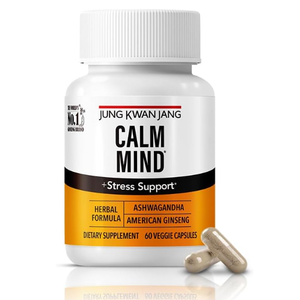 Ashwagandha 300mg & L theanine 204mg - Stress Relief & Mood Support Supplement for Adults - Balance Adrenal Health, Reduce Anxiety & Fatigue - Calm, Focus, Energy - 60 Capsules by JungKwanJang EXP: 10/09/2026