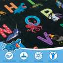 Classroom Rug Elementary, 5x7 Alphabet Rug, Black