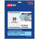 Avery TrueBlock Matte White Round Labels with Sure Feed, 1.25" Diameter, 750 Matte White Labels, Print-to-the-Edge, Laser/Inkjet Printable Labels, Great for Product Labels and Price Stickers