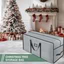 EMOMAS 7.5ft Heavy Duty Christmas Tree Storage Bag - Waterproof 600D Oxford Fabric, Reinforced Handles, Dual Zippers & Wide Opening. Christmas Tree Box. Solve Post - Holiday Storage Hasslesgrey