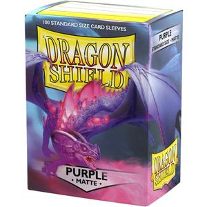 Dragon Shield | Standard Size Card Matte Sleeves | 100 CT - Smooth & Tough Premium TCG Sleeves | Compatible with Pokemon, Flesh & Blood, One Piece & Magic The Gathering | Purple
