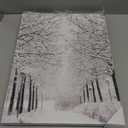 Clever Creations 16 x 12 Inch Christmas LED Wall Canvas Art Home Decor, Light Up Battery Operated Snowy Winter Scene, Winter Path