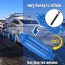 Affordura Boat Fender 4 Pack Boat Bumpers Fenders with 4 Ropes, Boat Bumpers for Pontoon Boat Fenders Inflatable, 8.5 inch