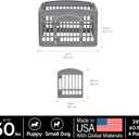 IRIS USA 24" Dog Playpen 4-Panel Pet Exercise Pen with Door Gate 35 x 35 x 24 Puppy Play Pen Indoor Outdoor Plastic Foldable Portable Pet Fence for Small Medium Dogs Puppies Multiple Pets Gray