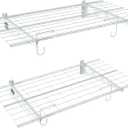 WALMANN 2-Pack Garage Wall Shelves, 2 x 4 ft/24 x 48 in Wall Mounted Storage Shelves for Garage Heavy Duty Floating Shelf for Walls, Holds Up to 220 lbs(White)