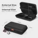 Shockproof Hard Shell Carrying Case for GPS, External Hard Drive, Power Bank, Charger, Cable, Heart Monitor, Cell Phone, Electronic Accessories - Larger Capacity Storage Pouch Travel Bag