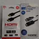 Philips DP to HDMI 6 Ft Cable, paired with a GE 6FT 4k ULTRA HD 6FT cable 2 Pack