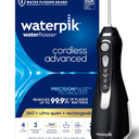 Waterpik Cordless Advanced 2.0 Water Flosser For Teeth, Gums, Braces, Dental Care With Travel Bag and 4 Tips, ADA Accepted, Rechargeable, Portable, and Waterproof, Black WP582