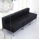 Flash Furniture HERCULES Imagination Series Contemporary Black LeatherSoft Middle Chair, Set of 1
