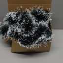 50Ft Christmas Tinsel Garland, Green Metallic Twist Garland for Christmas Tree Decorations, Xmas Tree Decor for Holiday Party Supplies (Green)