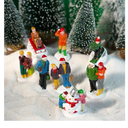 Rileryan 8 PCS Miniature Christmas Town People Figurines Village Sets for Christmas Collectible Decorations Accessories
