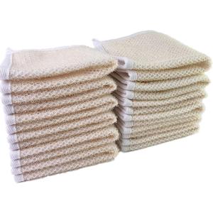 10 x PPHAO - Soft Weave Washcloth for Face - Face Washcloths - Exfoliating Washcloths for Dead Skin - Washcloth Scrubber for Body - Towel - Double Sided Design - 12 Pack