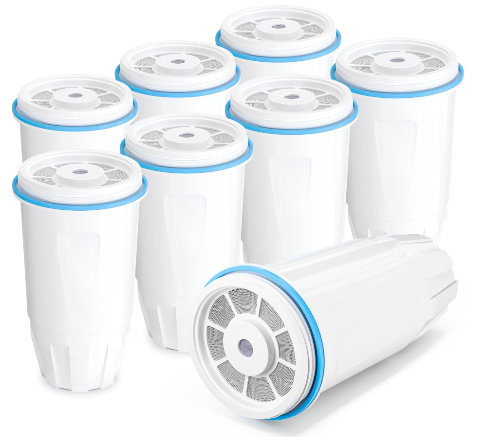 Water Filter Replacement Compatible with Zero Pitcher and Dispenser ZR001 ZR017 ZR004 ZP006 ZD013 ZS008, MultiStage Filter System, Reduce Lead, Chromium, and PFOA/PFOS, Pack of 4, By DESENRUIS