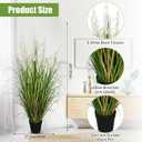 4ft Tall Artificial Pampas Grass, 4 Pcs Faux Plants for Indoor Outdoor Floor Decor, Large Greenery for Garden Patio Home Lobby