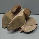 iiimmu Cowgirl Boots Women Knee High Boots Pointed Toe and Block Heel Cowboy Suede and Faux Leather Boots with Embroidered, Size 8.5