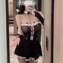 Women's Cat Cosplay Outfit Costume Roleplay Lingerie Set (S)