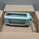 DASH Clear View Toaster - Compact Design with 7 Browning Levels & Clear-View Window, Extra-Wide Slot Large Toaster, 1-Touch Defrost, Reheat & Bagel Functions - Easy Clean Up Crumb Tray (Aqua)