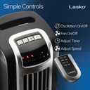 Lasko Oscillating Tower Fan with Remote Control, 3 Quiet Speeds, Timer for Bedroom, Kitchen, Office Use, Black, 36" 2511