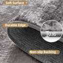 Color&Geometry 5x8 Machine Washable Low Pile Area Rugs for Living Room, Thin Soft Industrial - Neutral Area Carpet with Non Slip TPE Backing for Bedroom, Dining Room, Mottled Grey