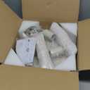 Q&S Wood Beaded Chandelier,Boho Farmhouse Light Fixture,Oak White,3 Lights,Semi Flush Mount Ceiling Light Fixtures for Hallway Baby's Nursery Bedroom Kitchen Living Room