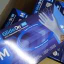Medline Glide-On 4G Vinyl Exam Gloves with Chemotherapy Protection, Powder-Free, Size M, Pack Of 10
