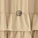 Ruffle Farmhouse Shower Curtain, Beige Vintage Shower Curtains for Bathroom Fabric Cute Rustic Cloth, 72" W X 72" L Inch